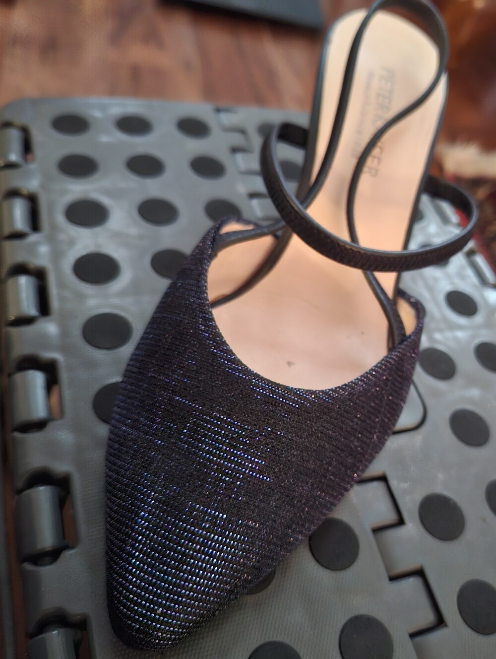 Peter KaiseWomen's Navy Glitter Pointed Toe Slingback Original Price 259$